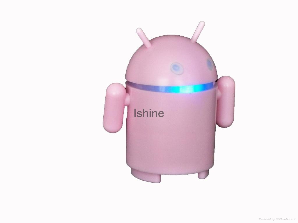 Android robot mini speaker with TF+USB+FM+Micro Jack