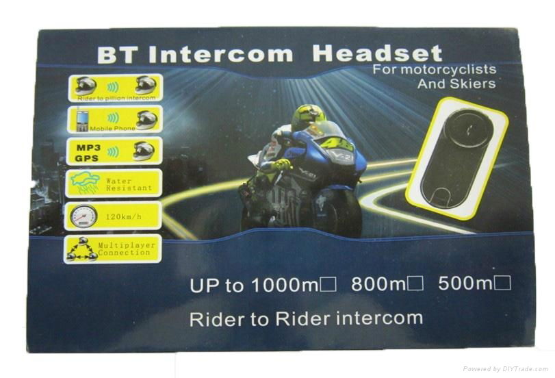 800M Motorcycle Bluetooth Helmet Headset intercome 3