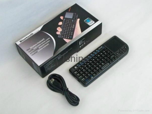 mini bluetooth keyboard with laser+touchpad+backlight+crystal keycap 2