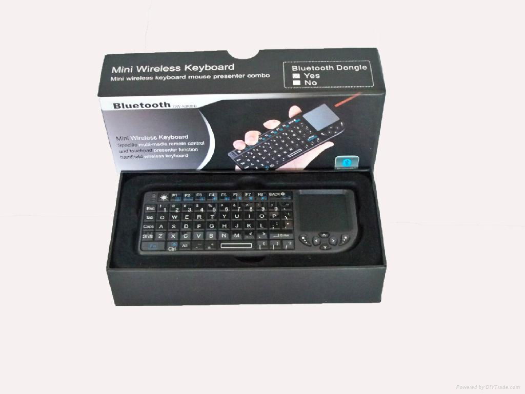 mini bluetooth keyboard with laser+touchpad+backlight+crystal keycap 3