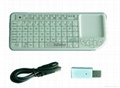 2.4Ghz mini wireless keyboard with laser+backlight+crystal keycap+touchpad