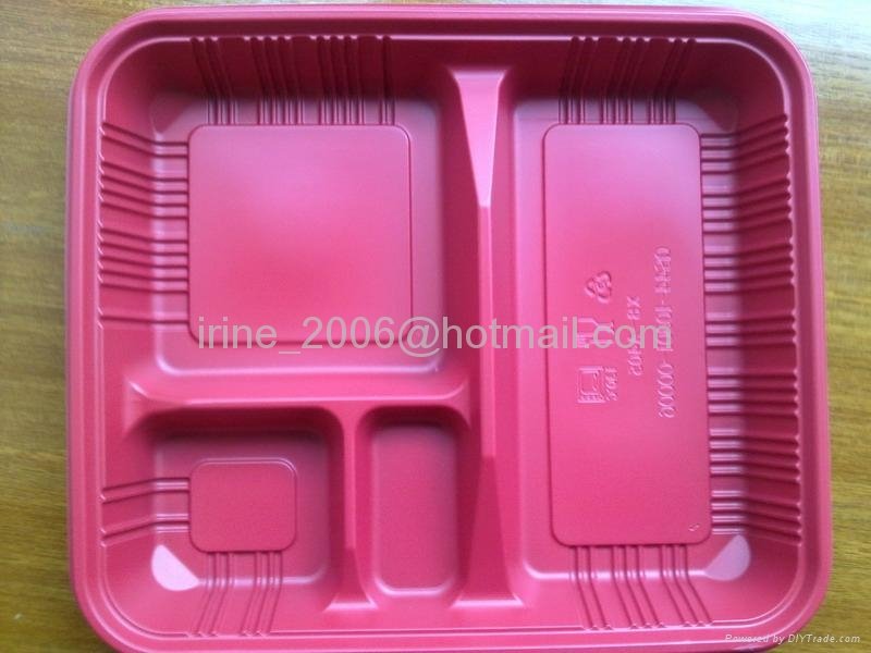Disposable 4 compartment bento box