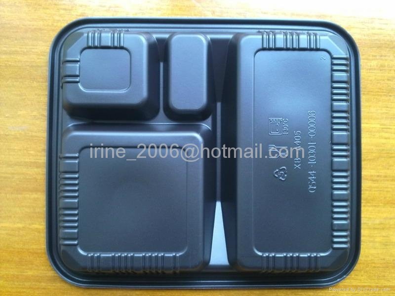 Disposable 4 compartment bento box 2
