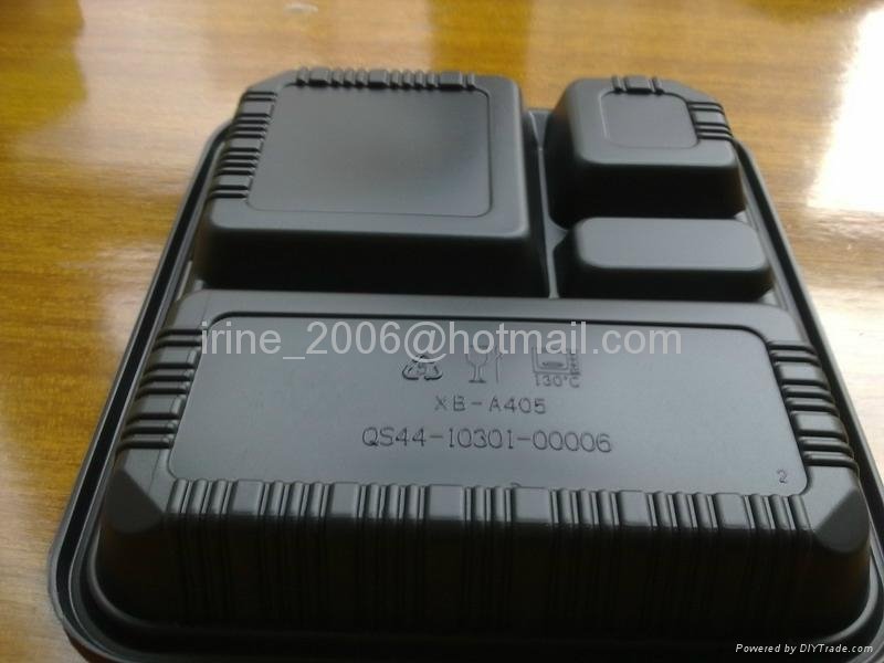 Disposable 4 compartment bento box 4