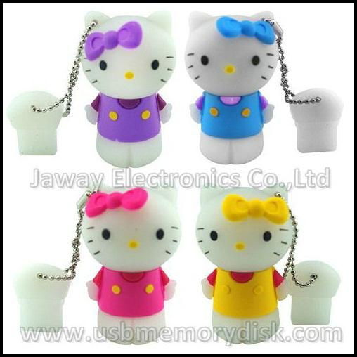 Lovely Cartoon 4GB 3D Hello Kitty USB Flash Disk Memory Stick Pen Drive