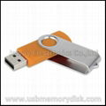 Promotional Custom Logo 1GB Plastic Swivel USB Flash Drive Memory Stick U Disk 2