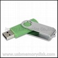 Promotional Custom Logo 1GB Plastic Swivel USB Flash Drive Memory Stick U Disk 3