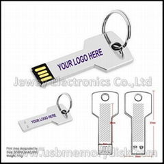 Wholesale 1GB Metal Key Shaped USB Flash Memory Disk Drive