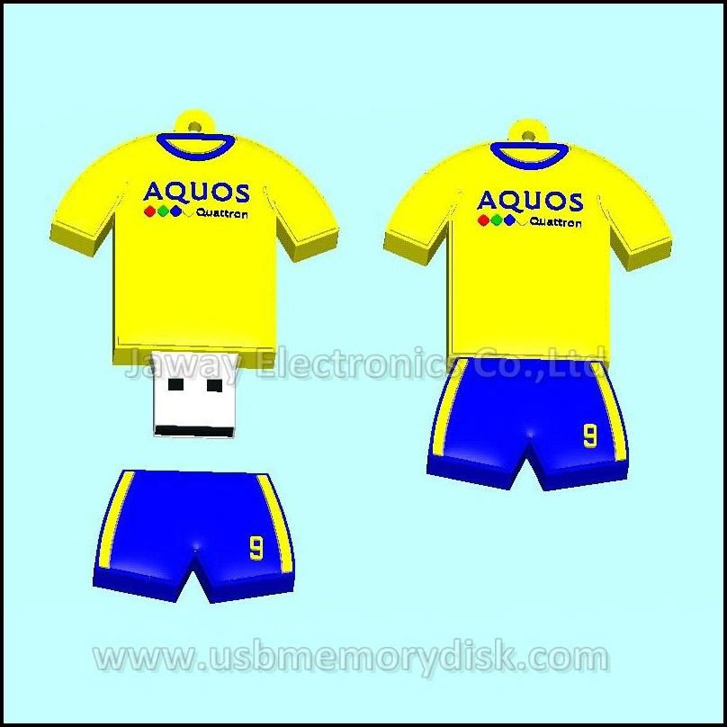 Custom Soccer Team Uniform USB Flash Drive Memory Disk