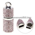 USB Crystal Pendant Lipstick Flash