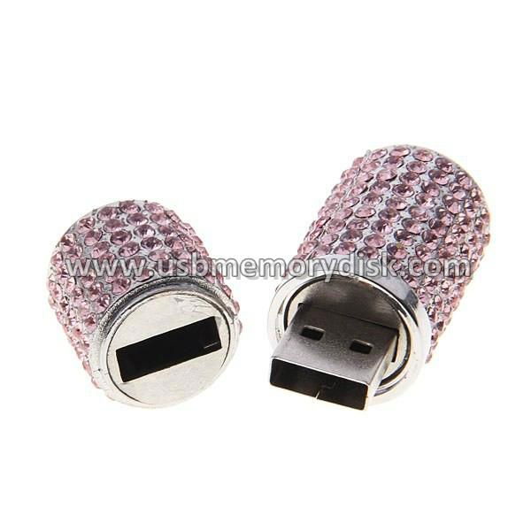 USB Crystal Pendant Lipstick Flash Memory Thumb Drive 4