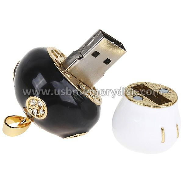 Jewelry Mushroom Shape Metal USB Flash Disk Pendrive 3