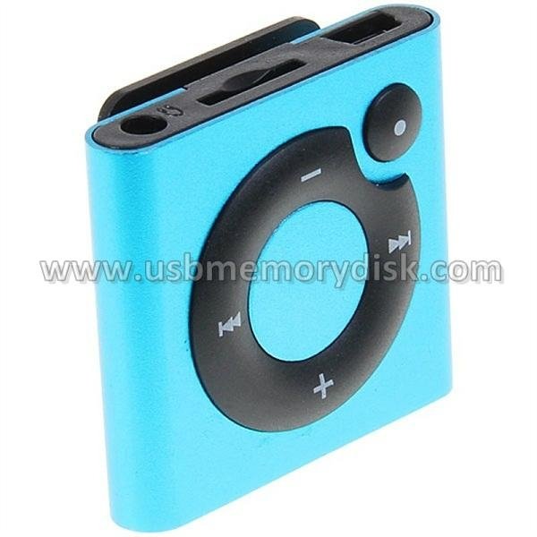 Portable Clip Metal LED Flashlight Digital MP3 Player with TF Card Slot 3