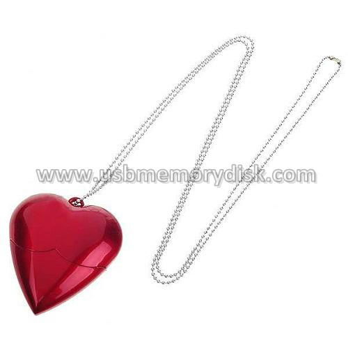 Plastic Heart Shape USB Memory Stick Pendrive 4