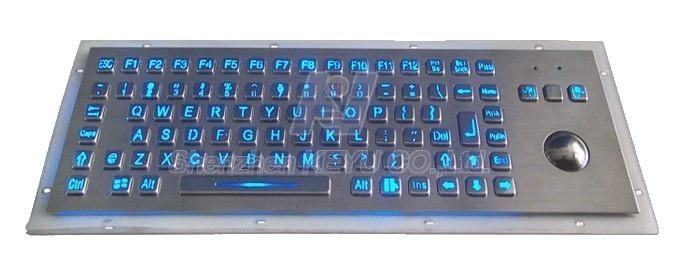 Backlight Metal Keyboard with Trackball and Function keys