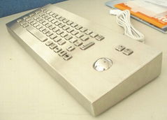Metal Desktop Keyboard with Trackball
