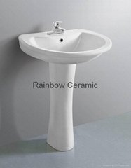 Basin with pedestal