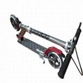 Full aluminum scooter with stand and handle brake