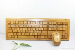 Bamboo keyboard 108keys  with bamboo original color 