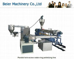 Parallel twin-screw water-ring pelletizing line