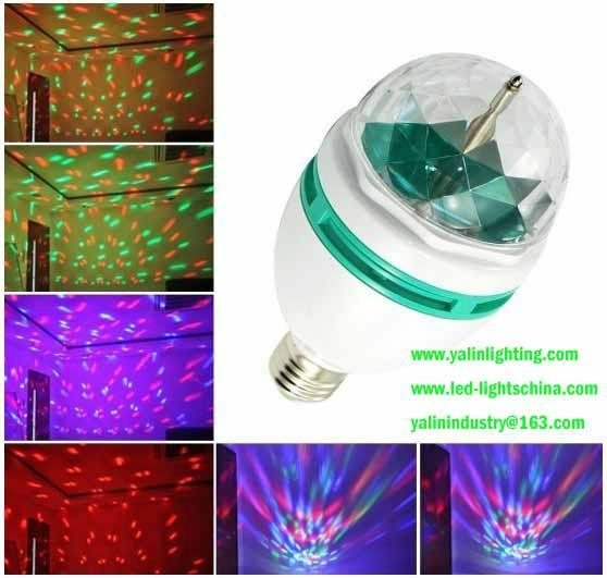 rotating RGB LED bulb light for disco party 5