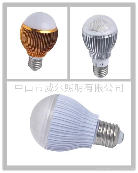 LED球泡，5W(5*1W)，大功率，台湾芯片，可过CE