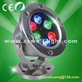 Outdoor 6w led underwater light,IP68,Red/Green/Blue/Yellow/Warmwhite/White/RGB