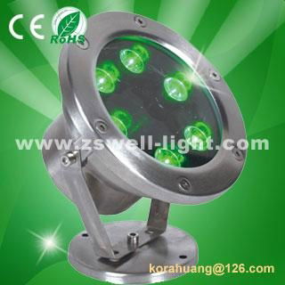 Outdoor 6w led underwater light,IP68,Red/Green/Blue/Yellow/Warmwhite/White/RGB 2