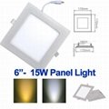 white shell square 15w led panel lights,AC100~240V,Cool white/Warm white  4