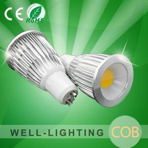 cob led spot light 7W GU10 AC220V Dimmable support,bulb light 7w 