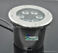 6W LED埋地燈,6*1W大功率,方形/圓形,單色/七彩 DC12V/12V,不鏽鋼外殼,防水IP65 3