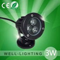 LED戶外IP65小射燈,3W 5WLED插地燈 景觀燈 屋檐燈,灰色黑色配插針