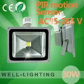 30W led flood light Pmotion sensor Pir