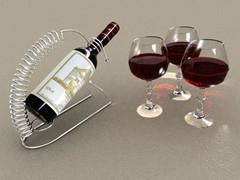 Red Wine Glass Bottle