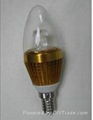 E14 led bulb light with fins heat sink