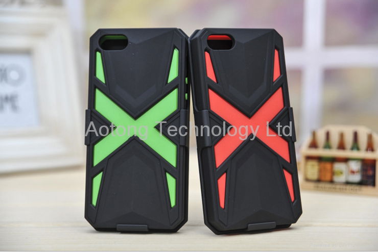 Colorful Monster X-MEN 3 in 1 Cover Case Bracket For iphone 5 