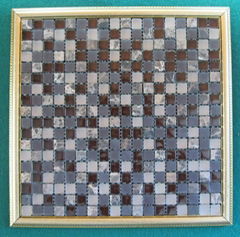 8mm glass&stone mosaic 15*15mm