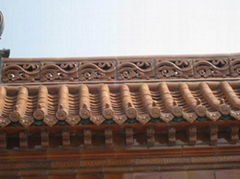 Golden glazed ceramic Eave Tile of roof