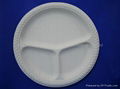 10" 3-com Cornstarch Biodegradable Plates HYP-103  1