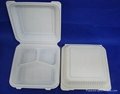 9" 3-com Clamshell Disposable Tableware  1