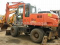 Used hitachi zx160w wheel excavator