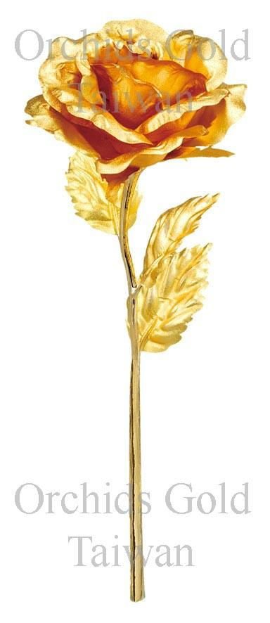 24K Gold Foil Flower