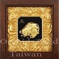 24K Gold Foil 3D Constellation Series with Enchased Frame 3