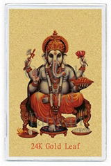 24K Gold Foil Indian God Engraved Card Series