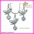 Vogue silver jewelry set Silver with zircon jewelry sets 3