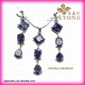 Vogue silver jewelry set Silver with zircon jewelry sets 5