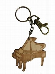 Wood key chain