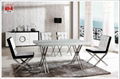 2012 new design modern glass table hardware dining table 1