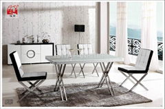 2012 new design modern glass table hardware dining table