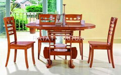 2011 wooden solid dining table and chair